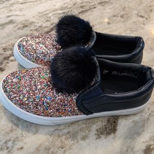 Capelli Girls Rose Gold Glitter Slip On